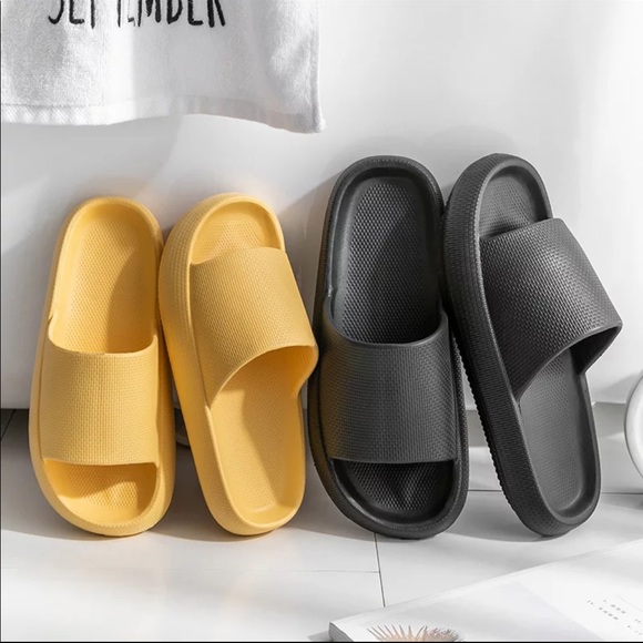 Black - Thicken sole waterproof slides main image 8